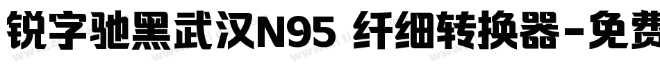 锐字驰黑武汉N95 纤细转换器字体转换